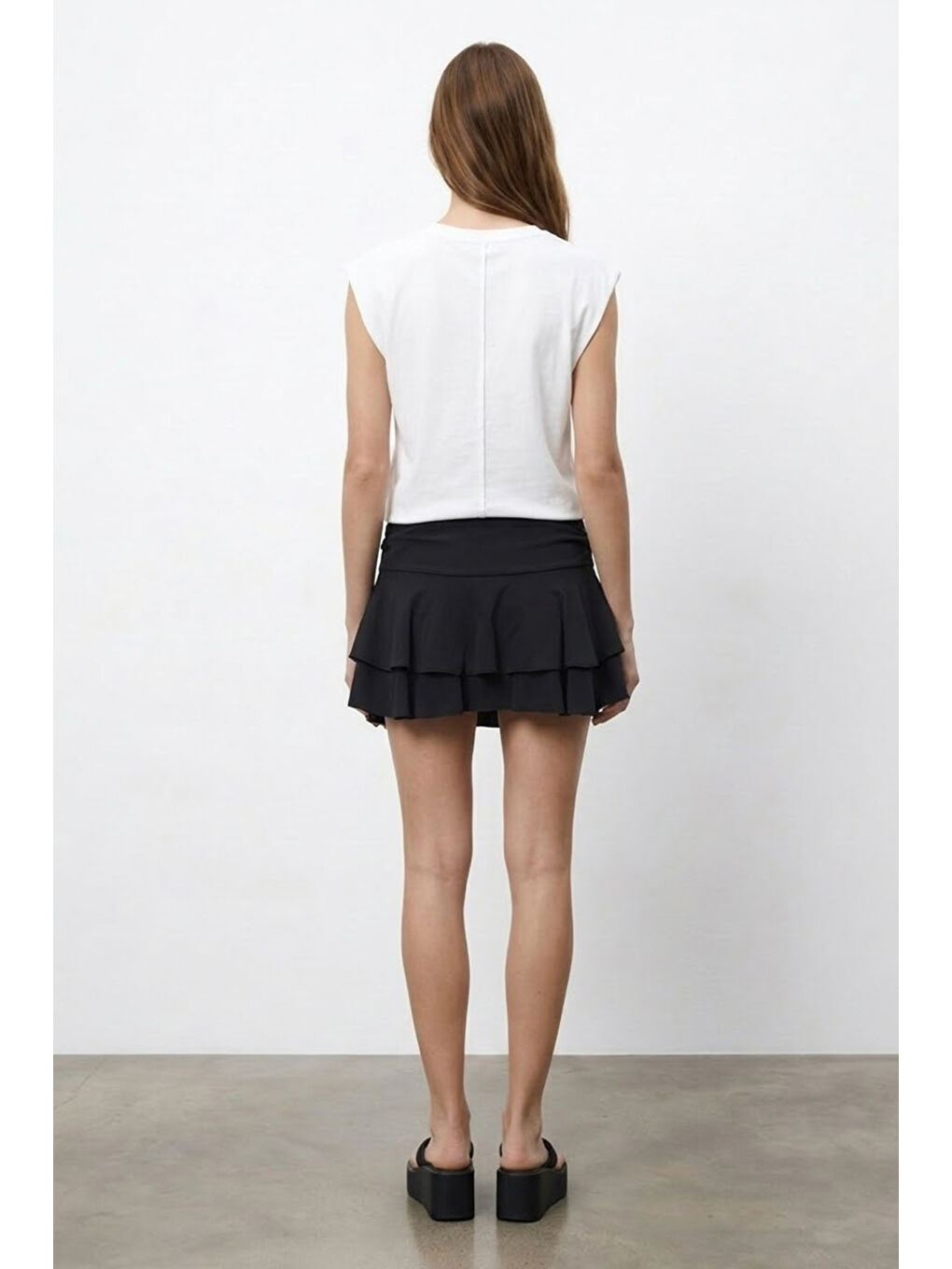 Grafik Figür Baskılı Tişört Ekru-4