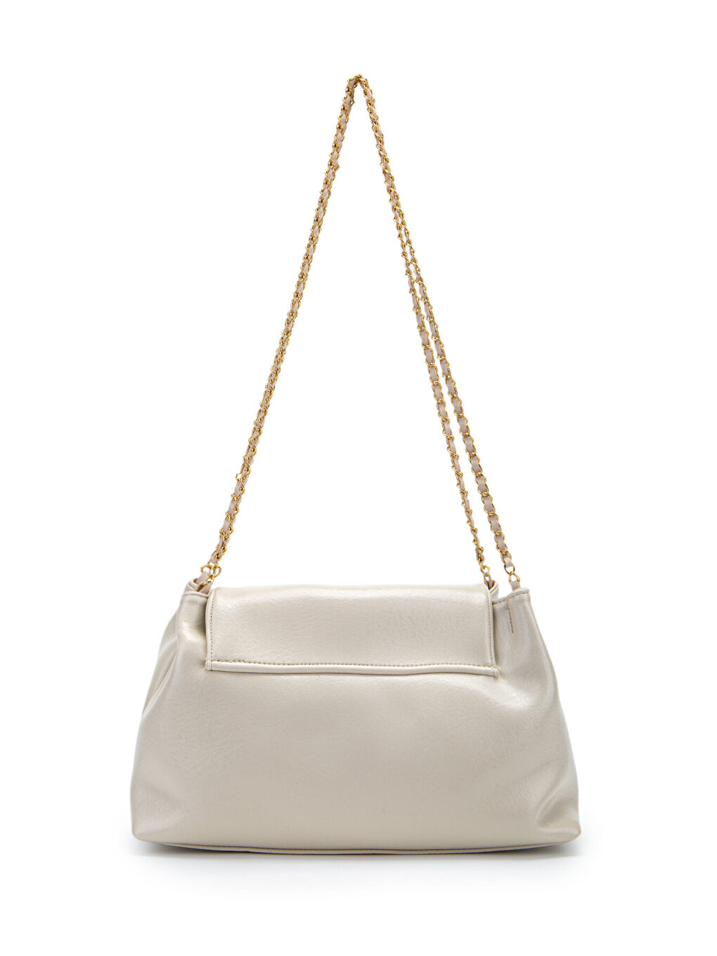 Ekru Kapaklı Zarif Tasarım Sarrah Kadın Omuz Çanta Krem-2