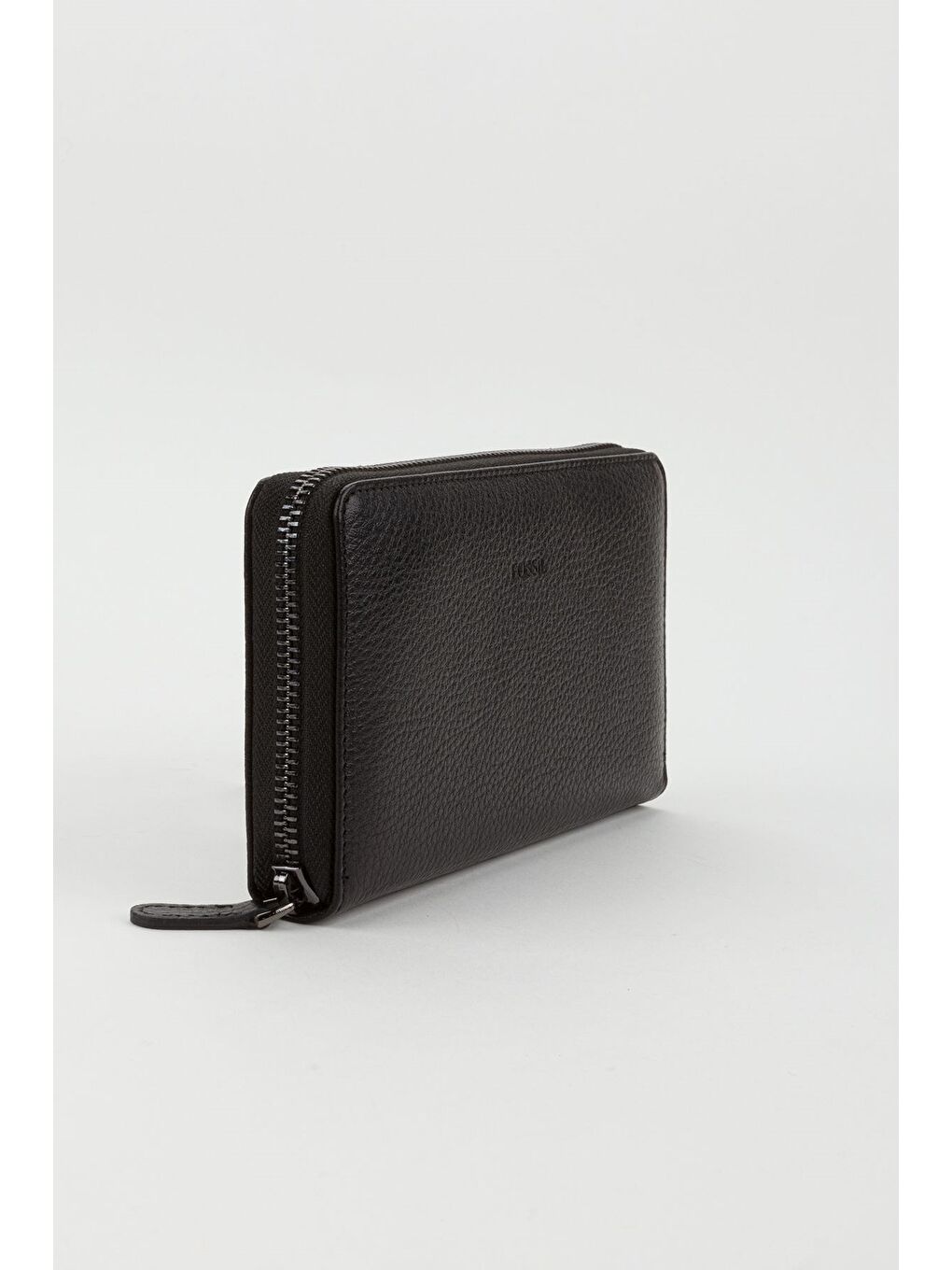 Siyah Kutulu Hakiki Deri Su Yeşili Fermuarlı Büyük Boy Kadın El Portföyü Kartlık Cüzdan-5