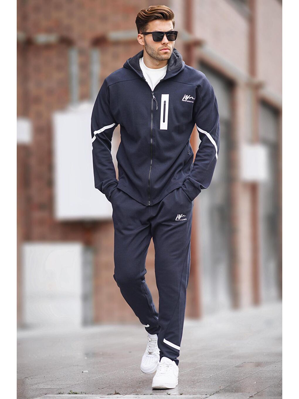Kapüşonlu Lacivert Erkek Eşofman Takımı 6813