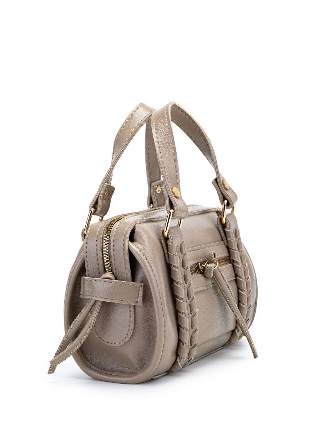 Örgü Ve Sarkıt Detaylı Jimmy Kadın Çapraz Çanta Bej-1