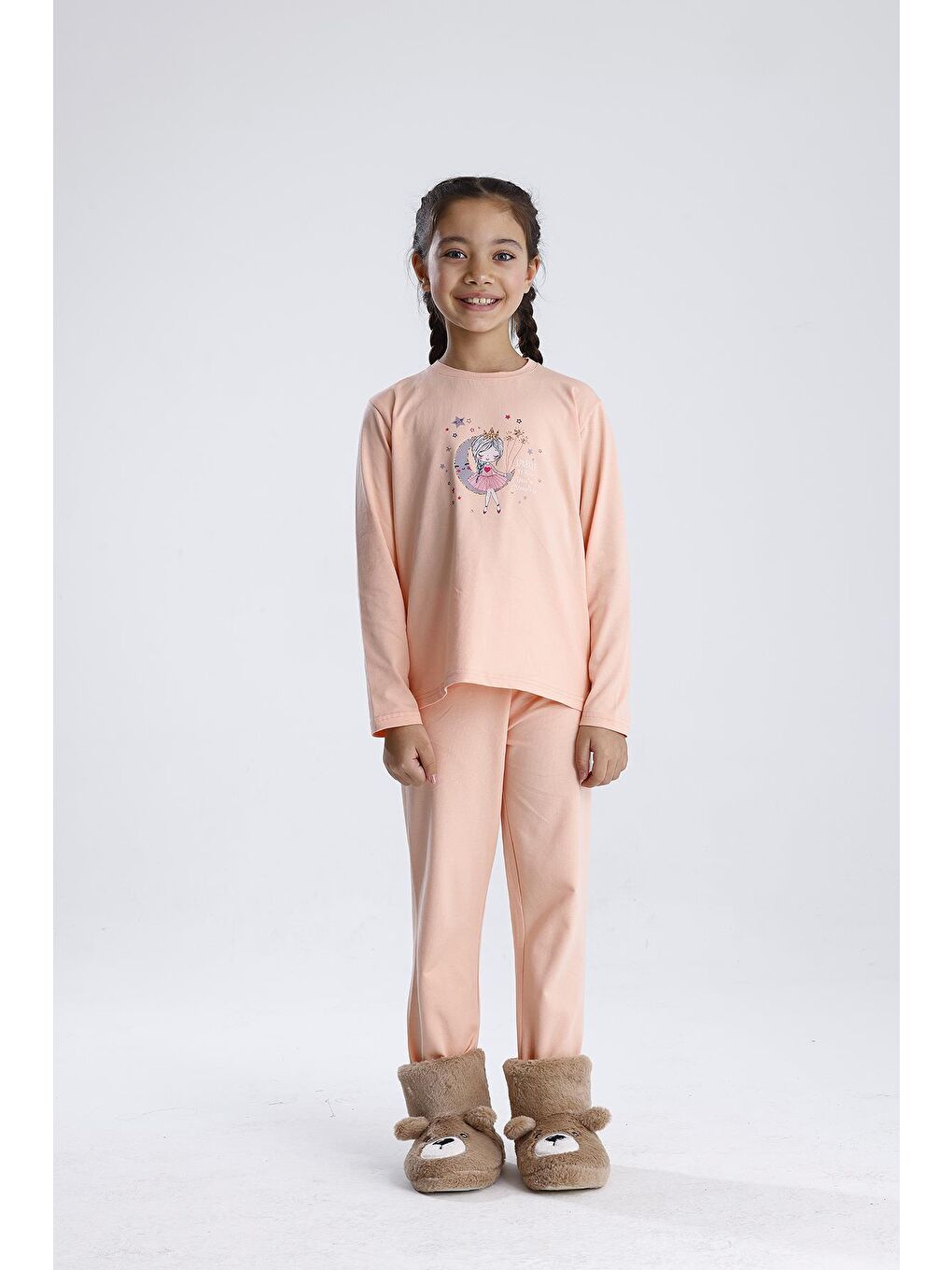 Pembe Baskılı Pijama Takımı