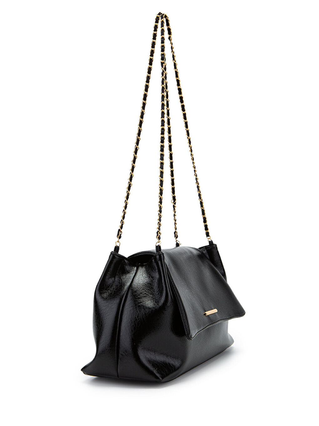 Kapaklı Zarif Tasarım Sarrah Kadın Omuz Çanta Siyah-1