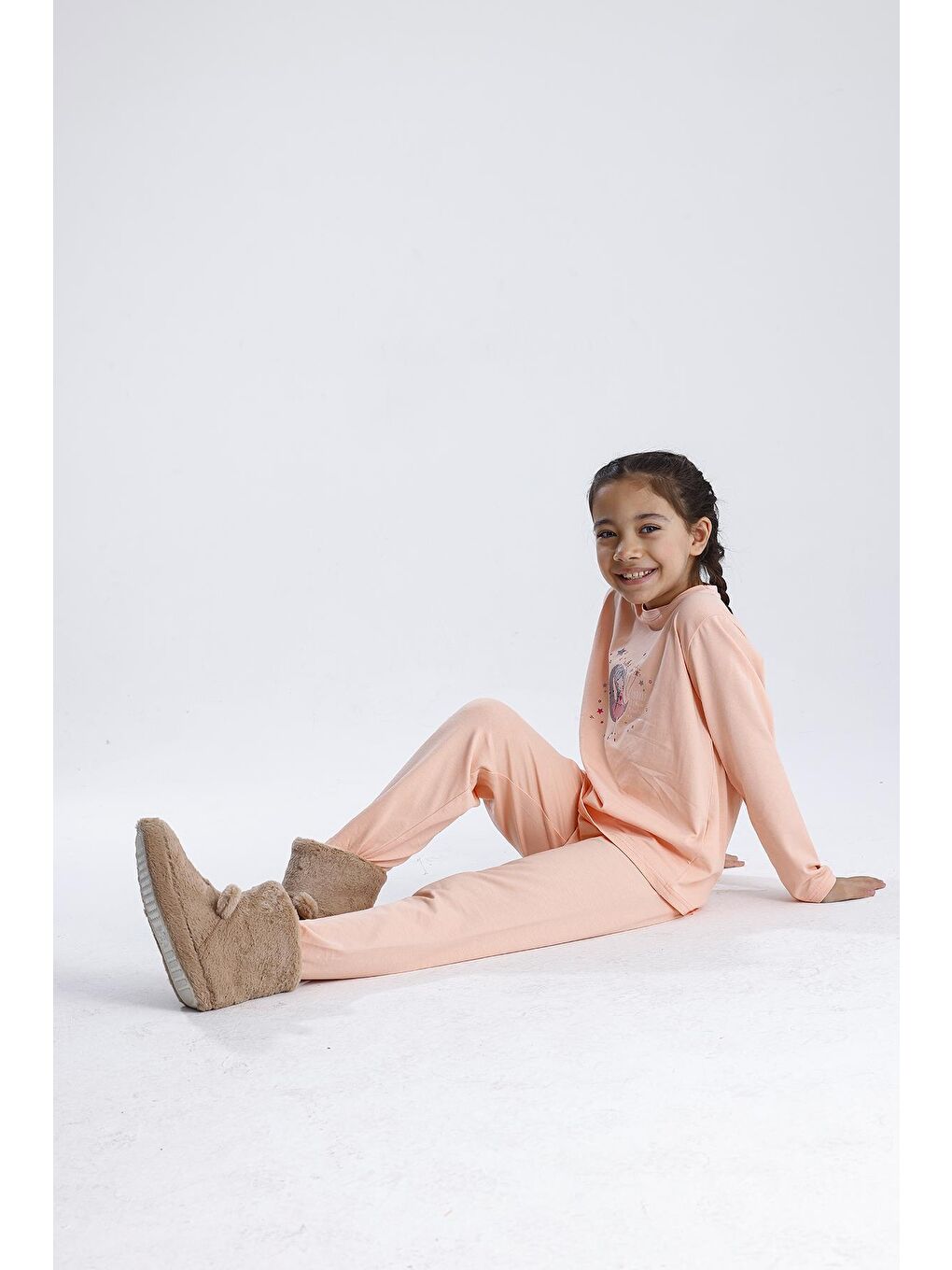 Pembe Baskılı Pijama Takımı-2