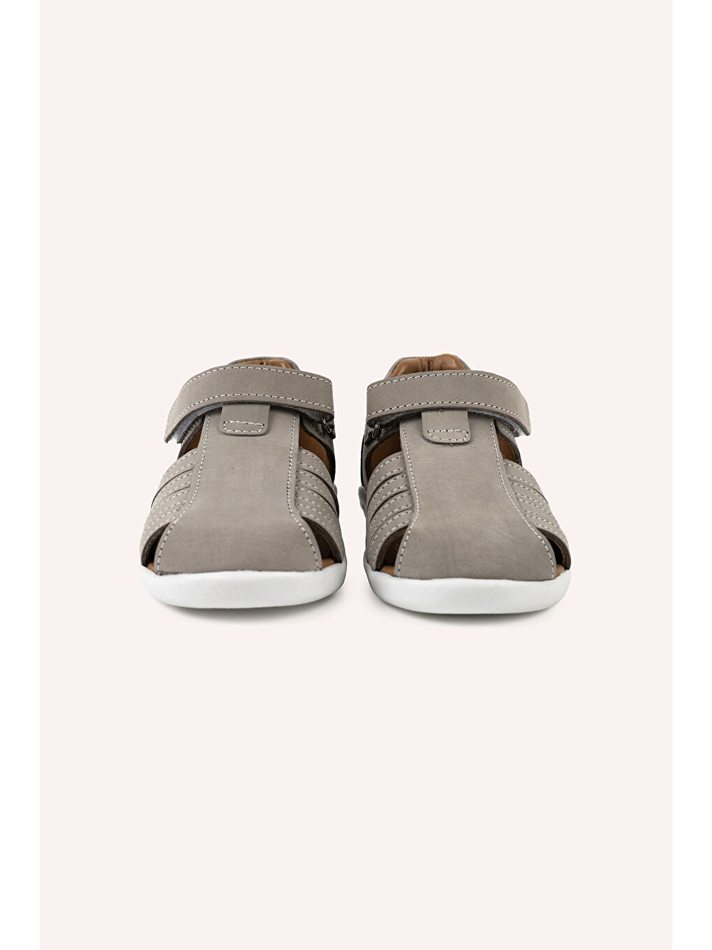 Erkek Bebek Cırt Bantlı İlkadım Gri Ayakkabı-1