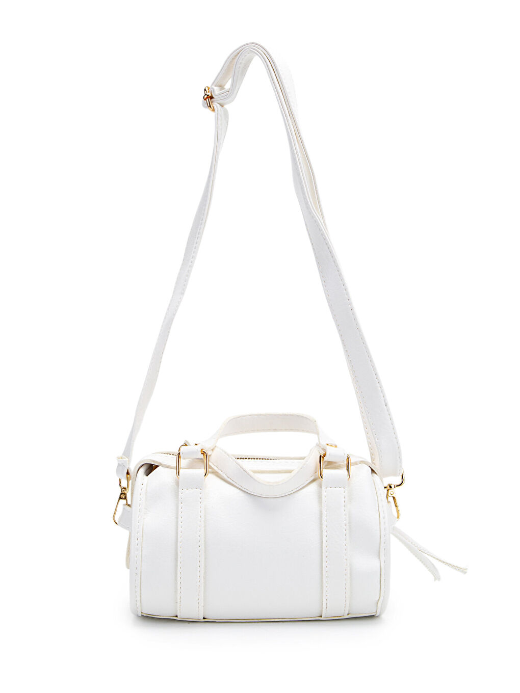 Örgü Ve Sarkıt Detaylı Jimmy Kadın Çapraz Çanta Beyaz-5