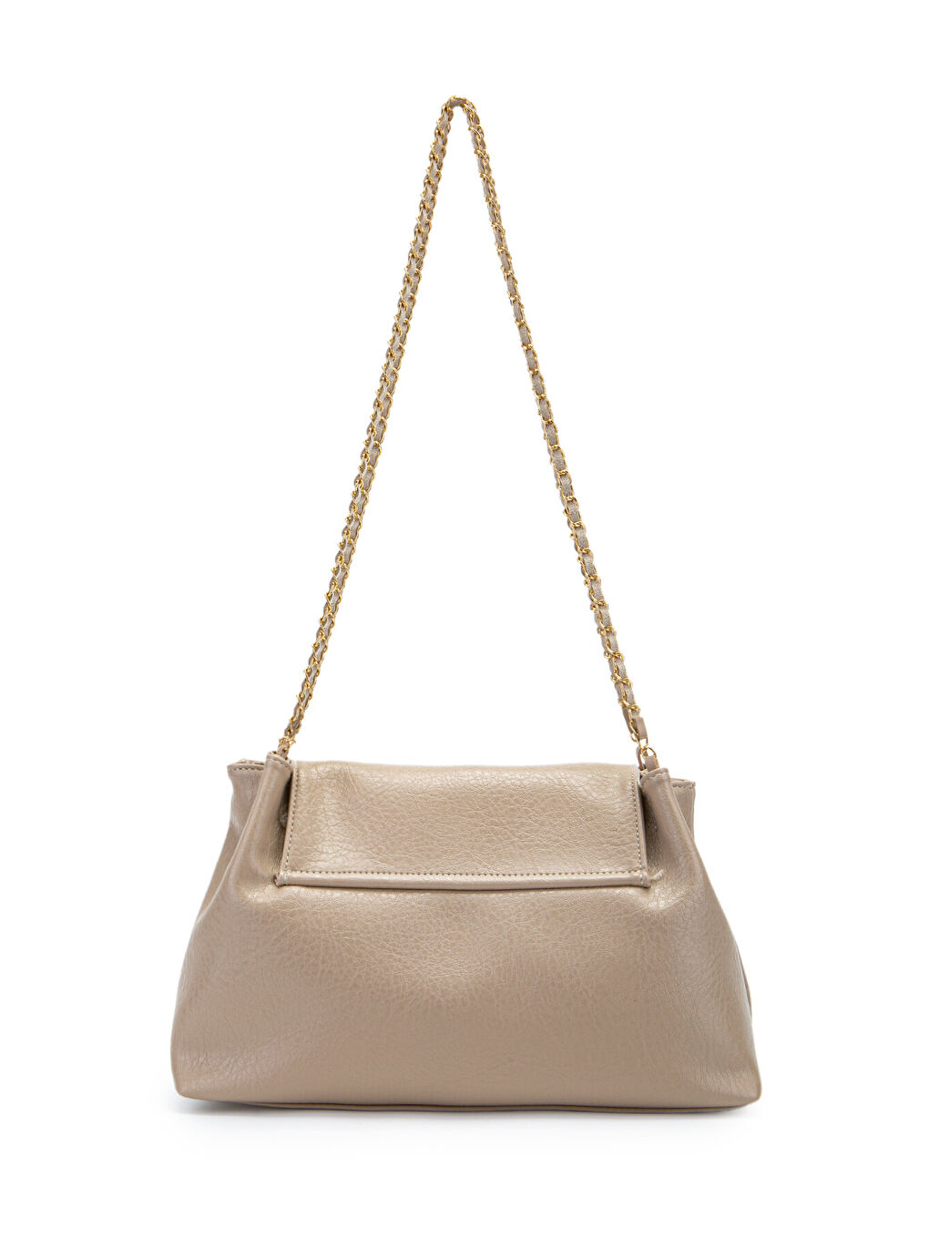 Kapaklı Zarif Tasarım Sarrah Kadın Omuz Çanta Bej-2