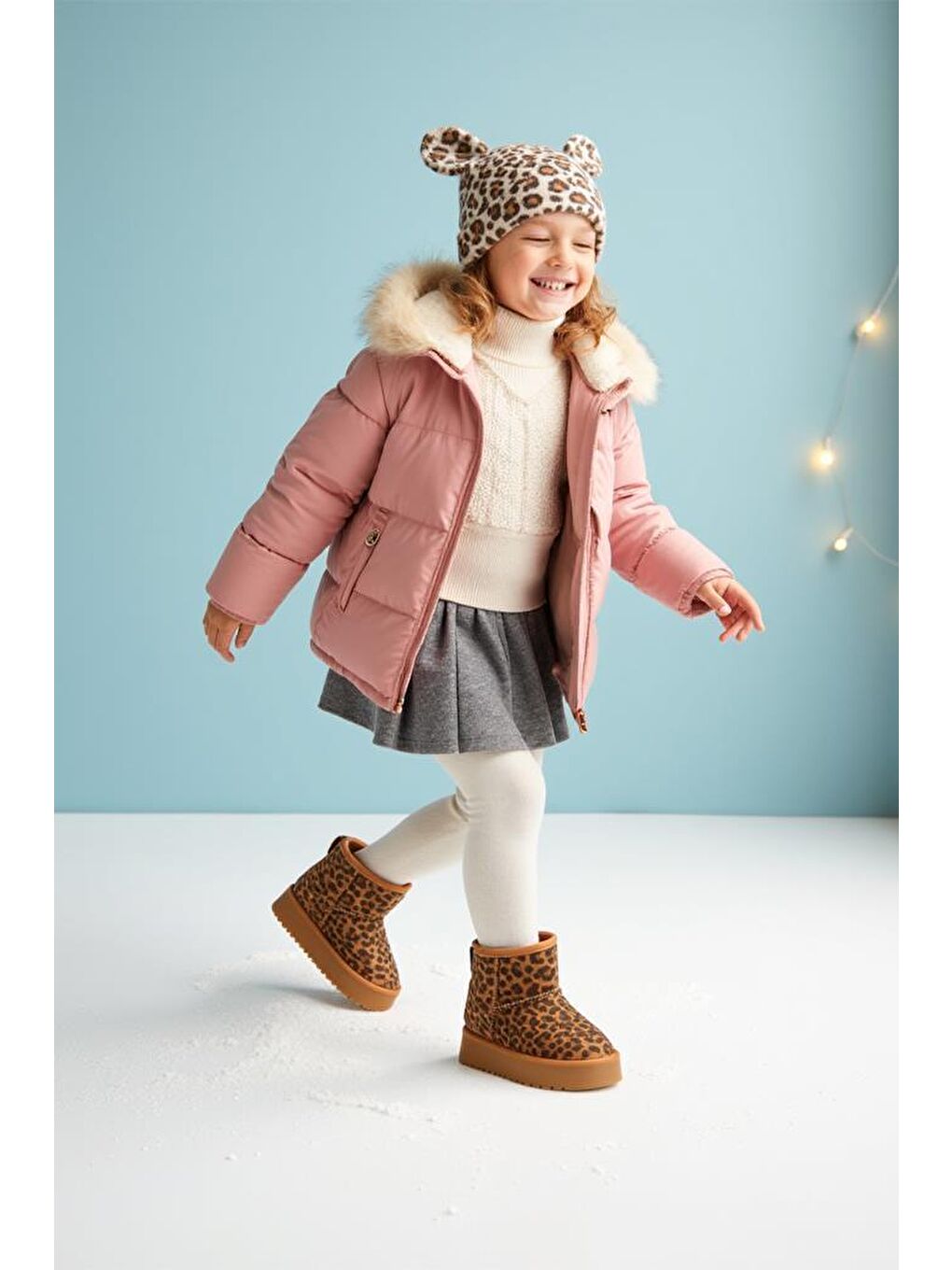 Kahverengi Snie C. Günlük Kız Çocuk Kürklü Bot Günlük Ayakkabı Sneaker 2025-2