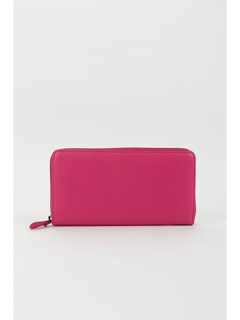 Fuşya Kutulu Hakiki Deri Su Yeşili Fermuarlı Büyük Boy Kadın El Portföyü Kartlık Cüzdan