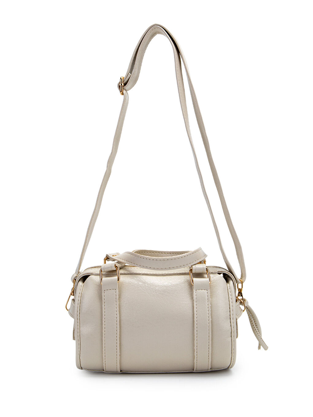 Ekru Örgü Ve Sarkıt Detaylı Jimmy Kadın Çapraz Çanta Krem-5