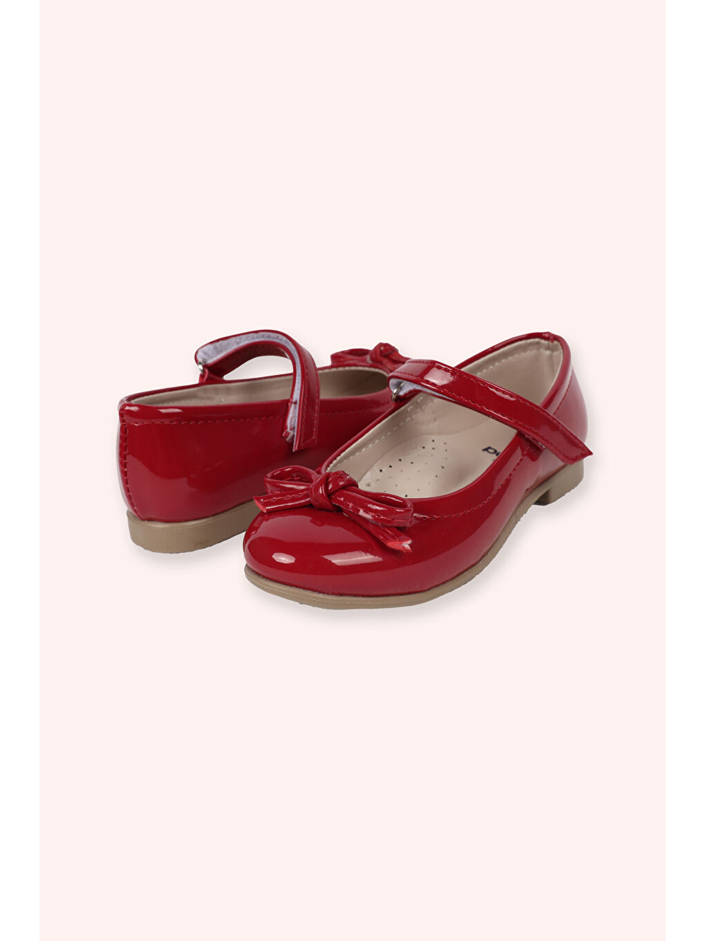 Kız Çocuk Kurdela Detaylı Kırmızı Babet-2