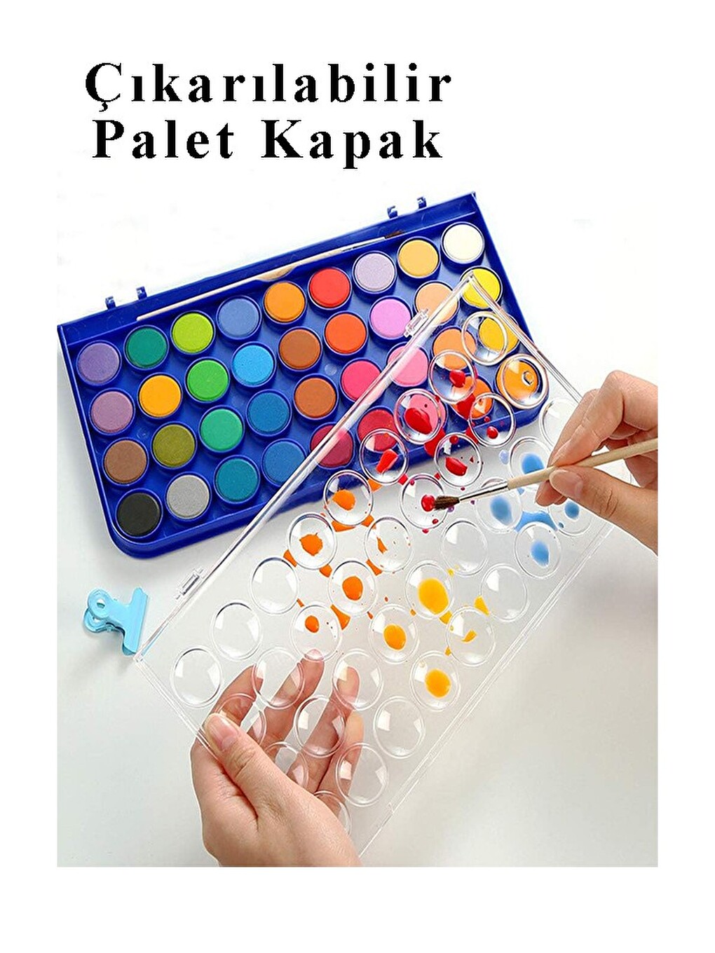 36 Renk Sulu Boya 30mm Büyük 1 Paket Giotto 36 Lı Suluboya Fırça Hediyeli Canlı Renkler Acquerelli K-3