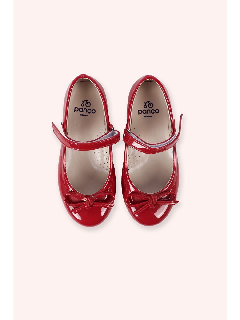 Kız Çocuk Kurdela Detaylı Kırmızı Babet-3