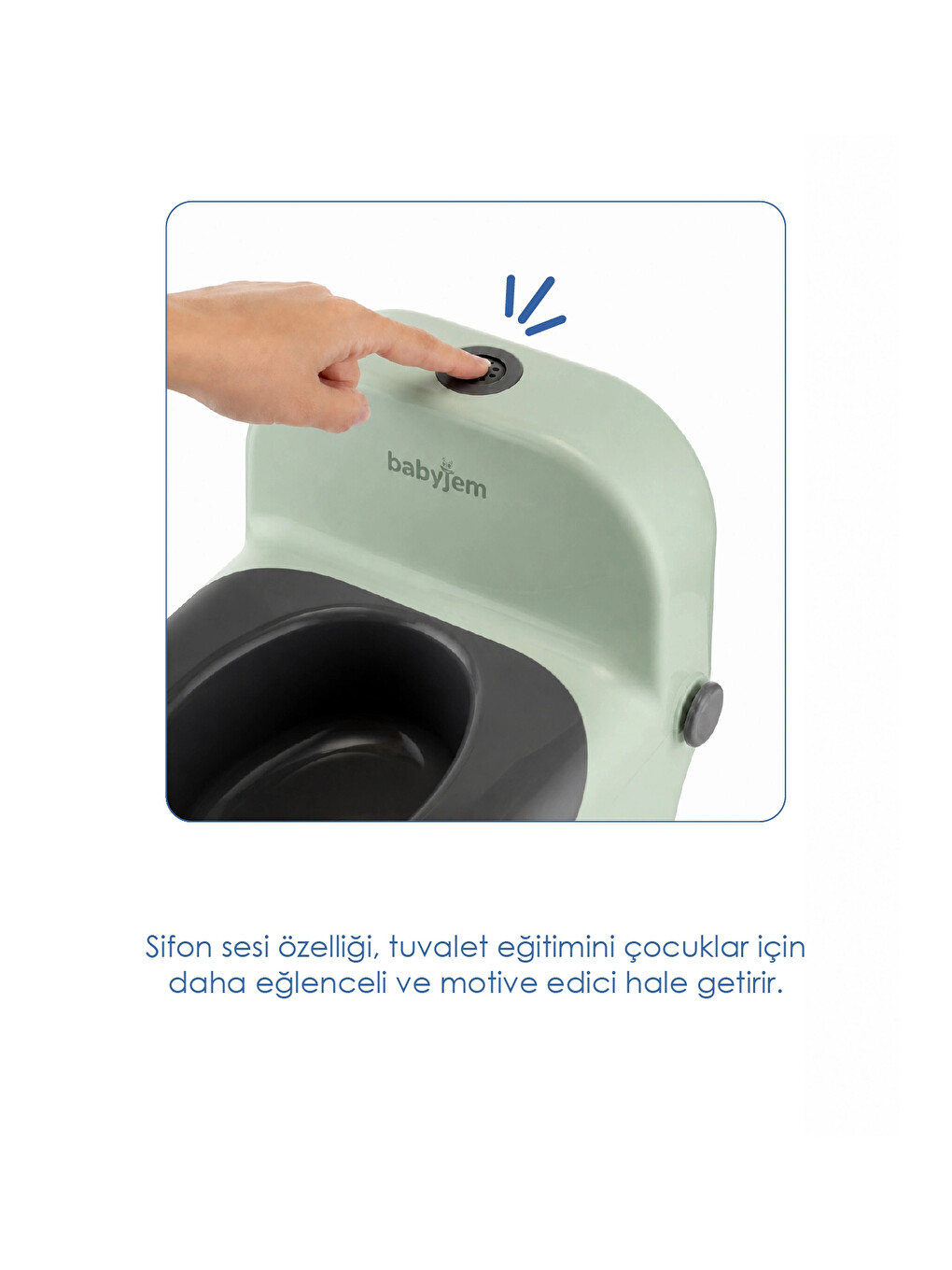 Bebeğimin İlk Tuvaleti Sifon Sesli Lazımlık Oturak Soft Yeşil-3