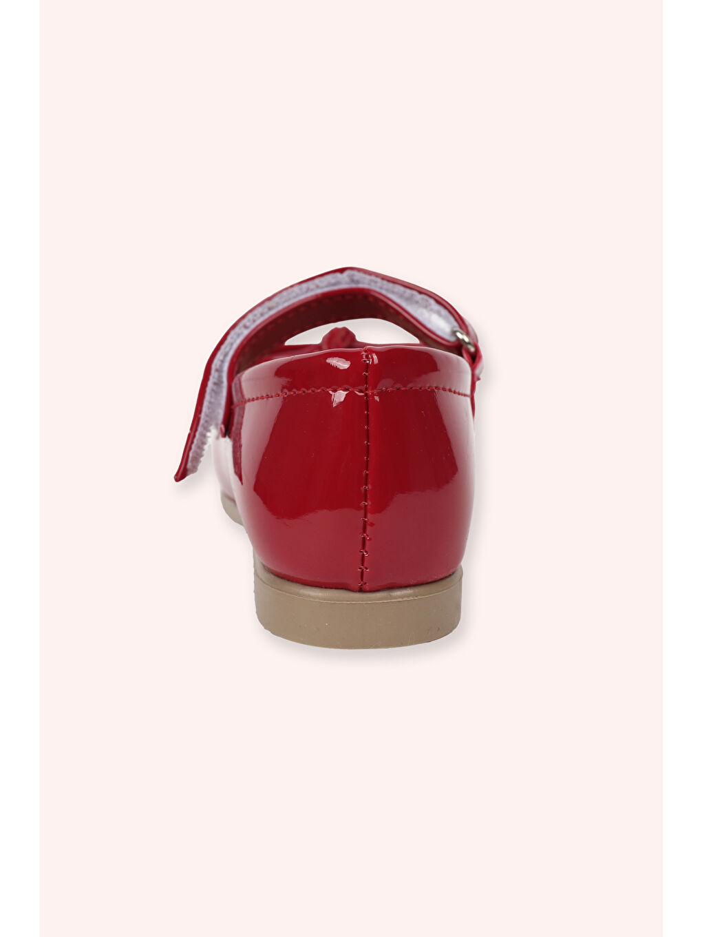 Kız Çocuk Kurdela Detaylı Kırmızı Babet-4