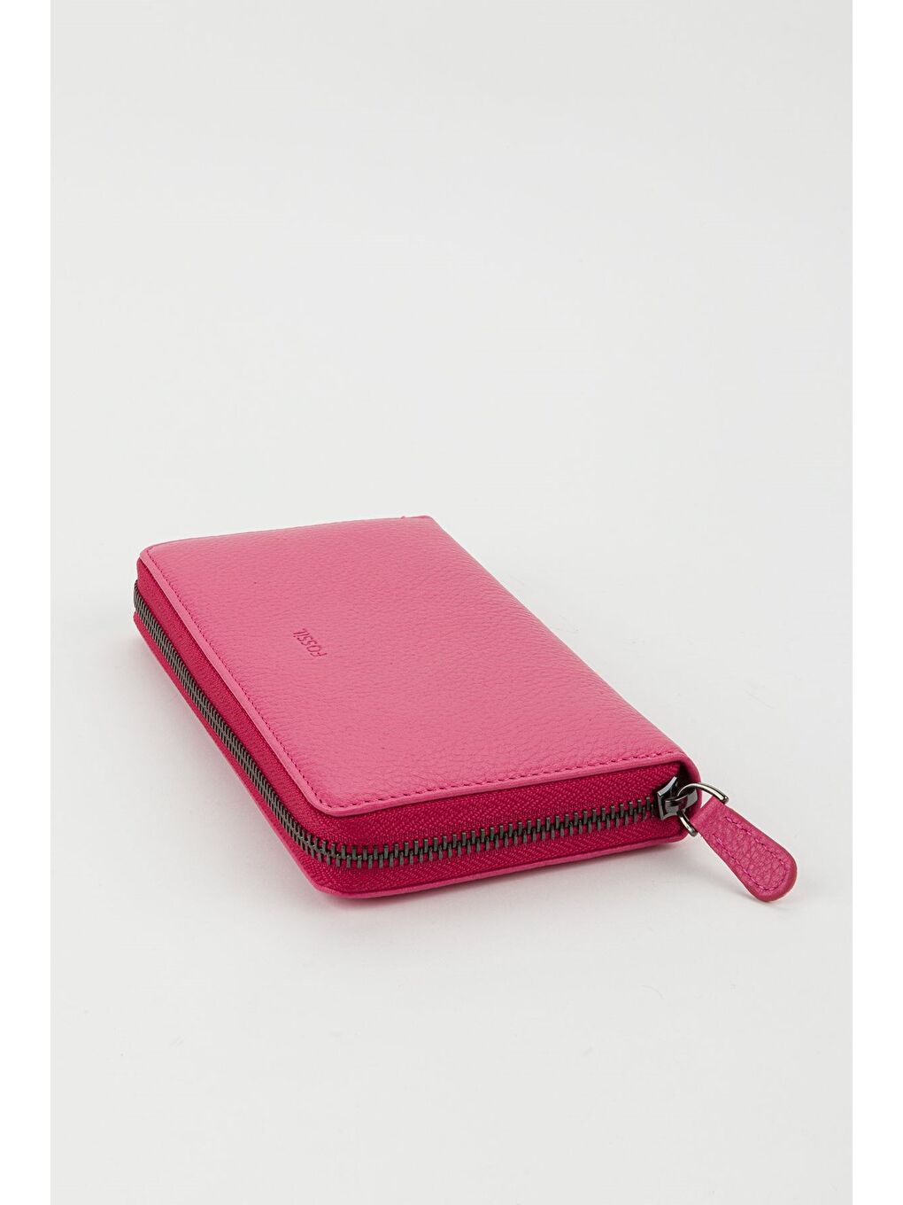 Fuşya Kutulu Hakiki Deri Su Yeşili Fermuarlı Büyük Boy Kadın El Portföyü Kartlık Cüzdan-4