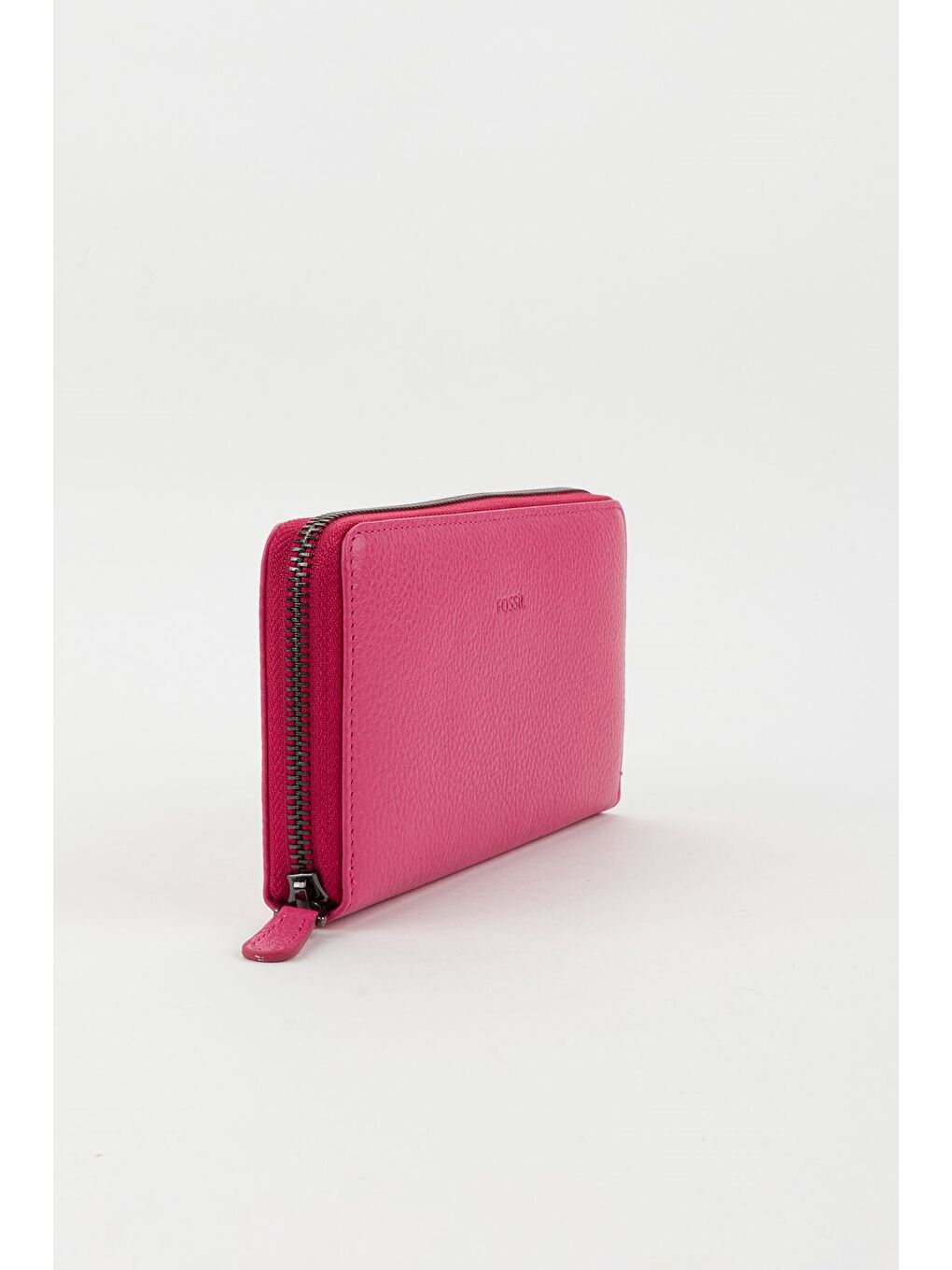 Fuşya Kutulu Hakiki Deri Su Yeşili Fermuarlı Büyük Boy Kadın El Portföyü Kartlık Cüzdan-5