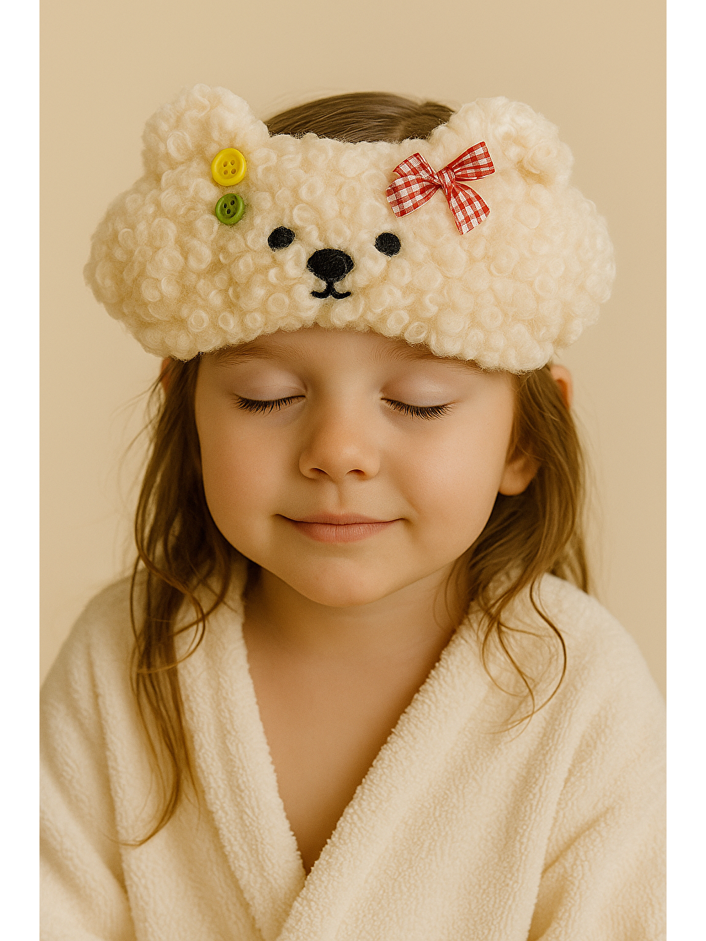 Karışık Tüylü Göz Uyku Bandı-1