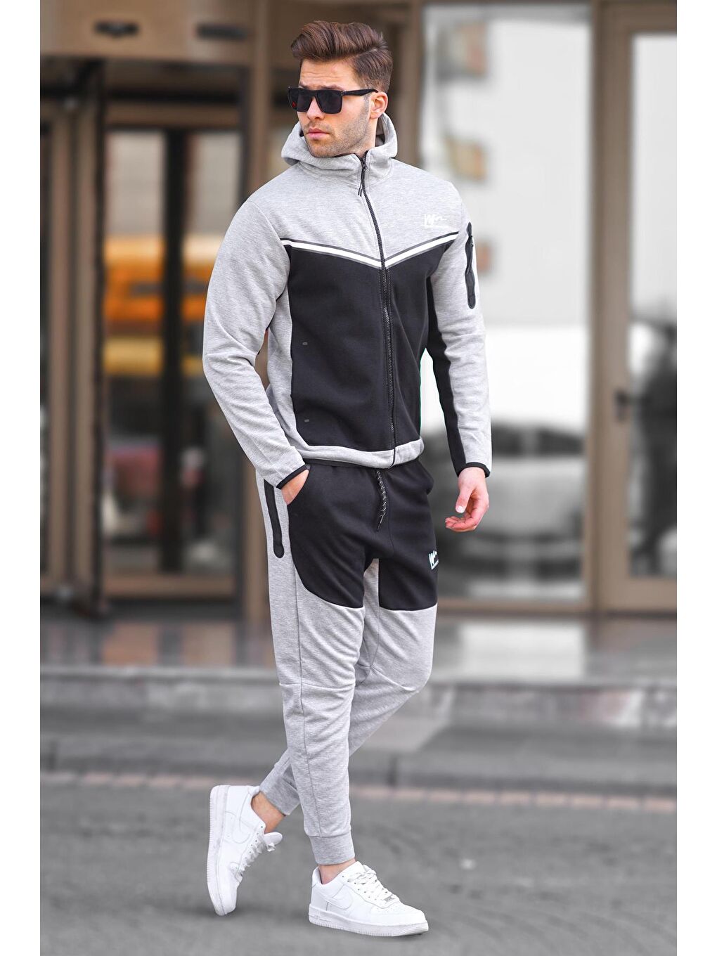 Gri Erkek Eşofman Takımı 5697-1