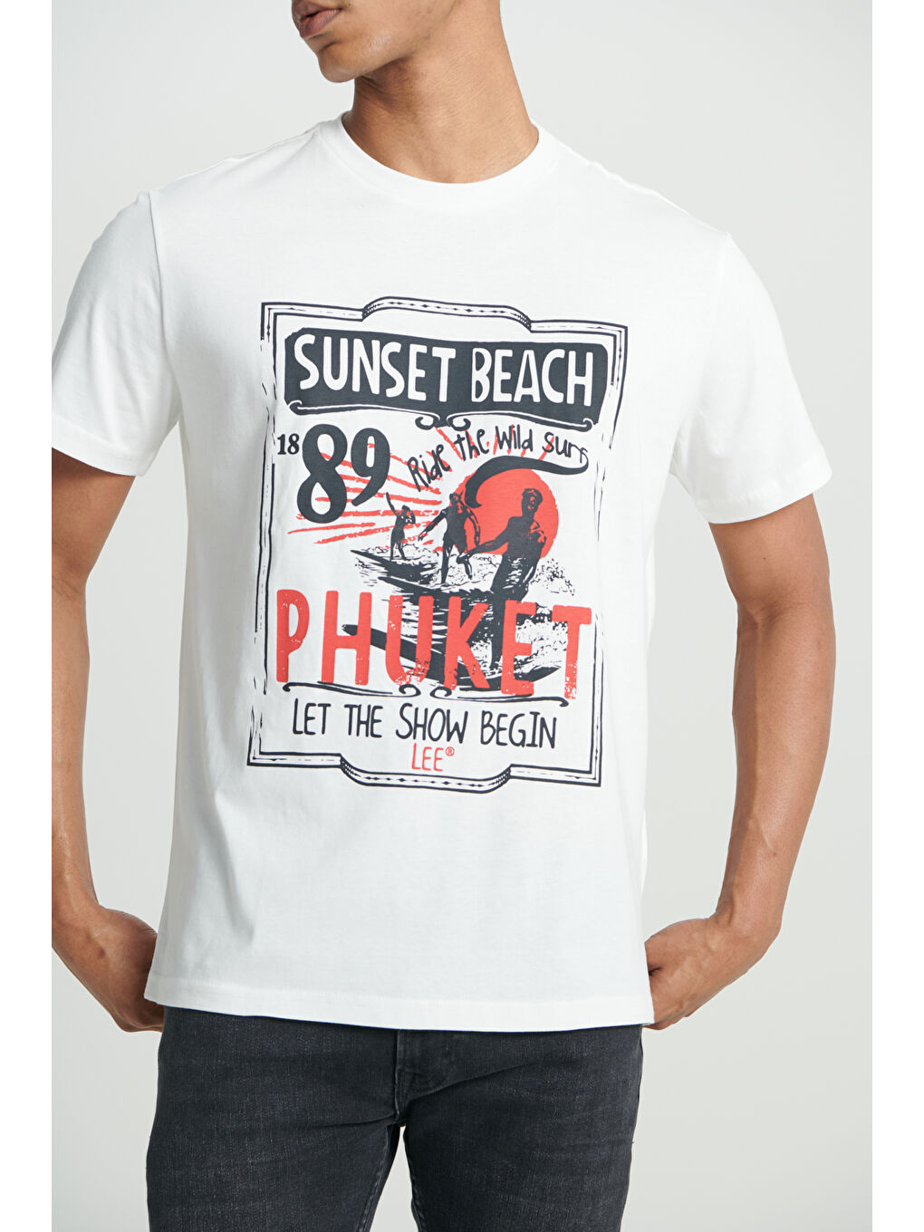 Beyaz Regular Fit Normal Kesim %100 Pamuk Bisiklet Yaka Tişört-4