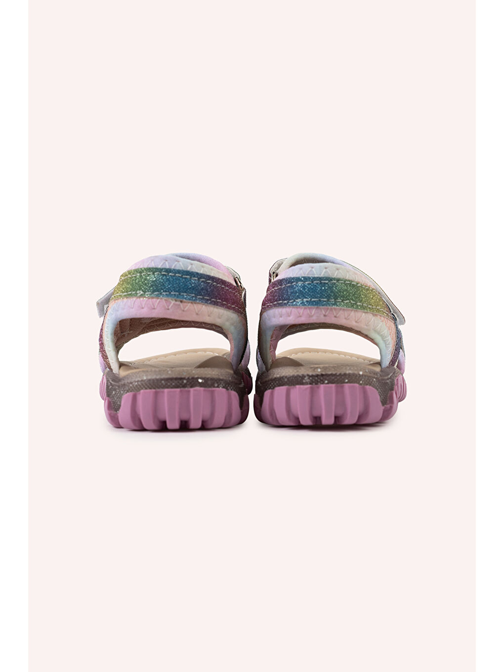 Kız Bebek Cırt Cırt Detaylı Pembe Sandalet-1