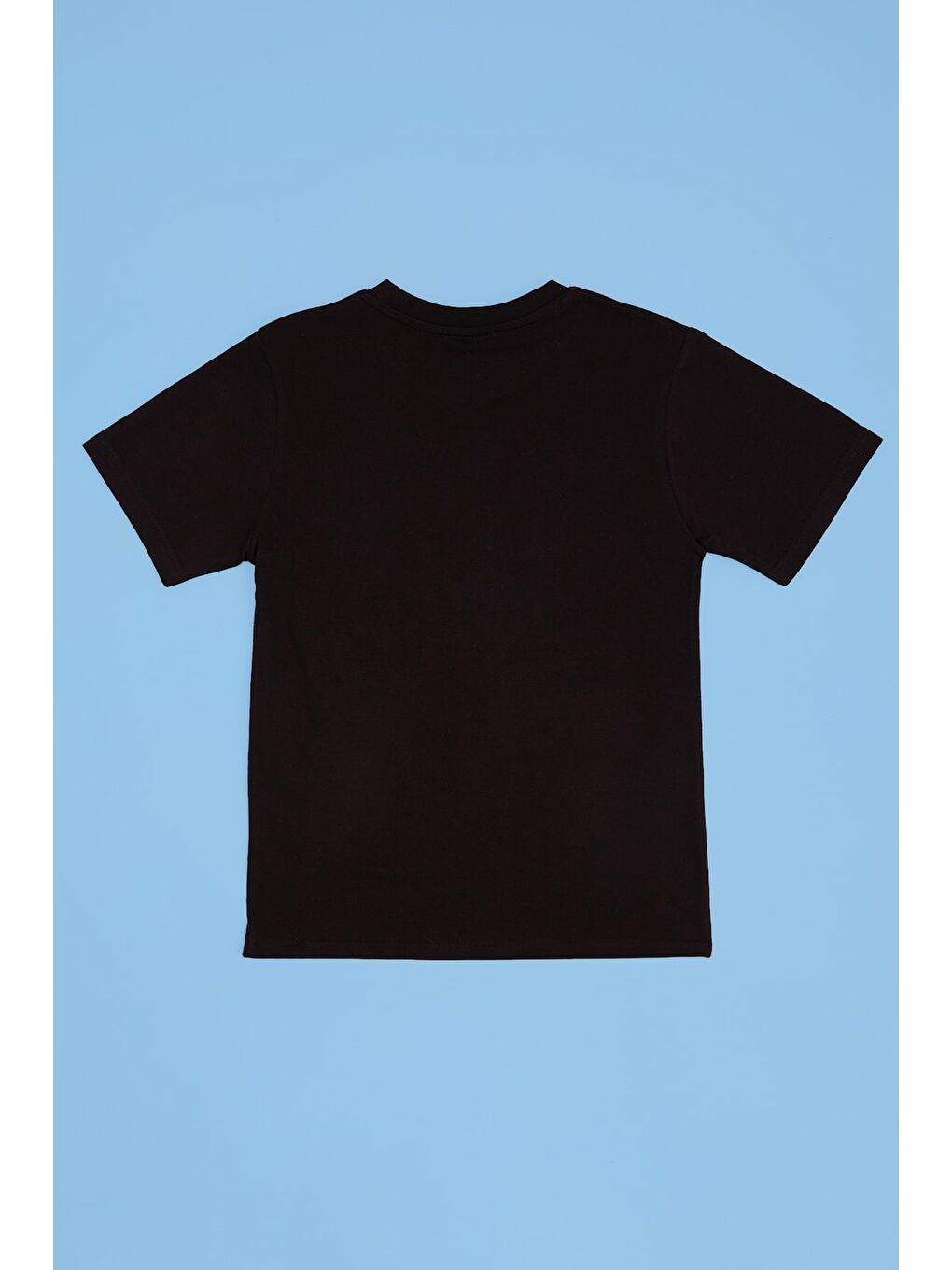 Siyah New York Baskılı Bisiklet Yaka Erkek Çocuk Tişört-1