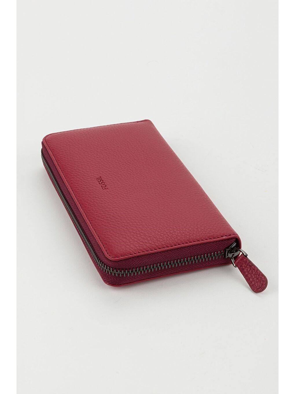 Bordo Kutulu Hakiki Deri Su Yeşili Fermuarlı Büyük Boy Kadın El Portföyü Kartlık Cüzdan-4