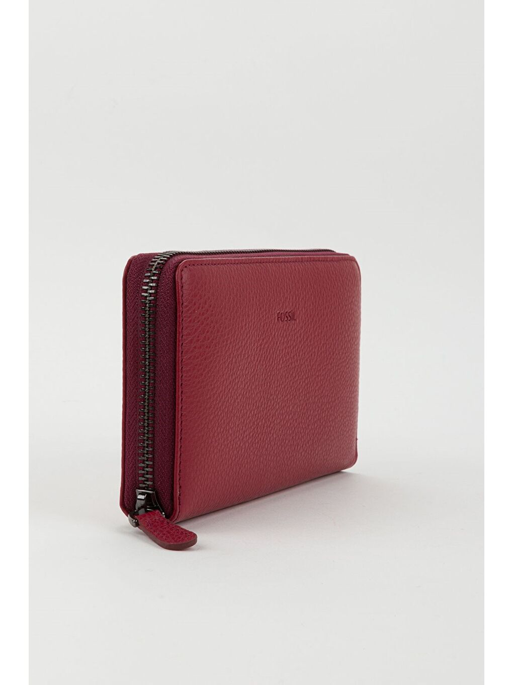 Bordo Kutulu Hakiki Deri Su Yeşili Fermuarlı Büyük Boy Kadın El Portföyü Kartlık Cüzdan-5