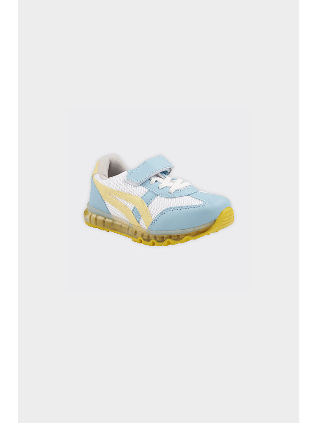 Erkek Çocuk Renk Bloklu Cırt Cırtlı Mavi Spor Ayakkabı-1