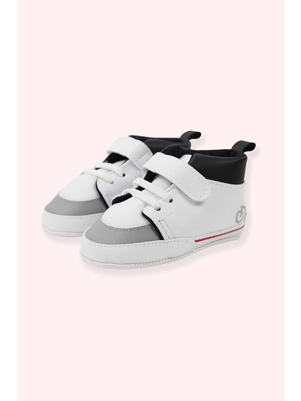 Yenidoğan Cırt Cırtlı Beyaz Patik-3