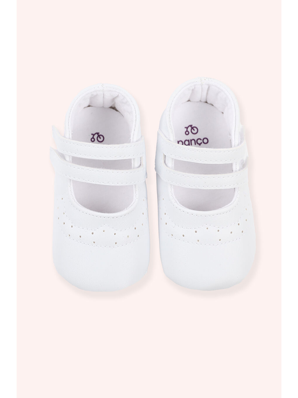 Yenidoğan Kayışlı Beyaz Patik-1