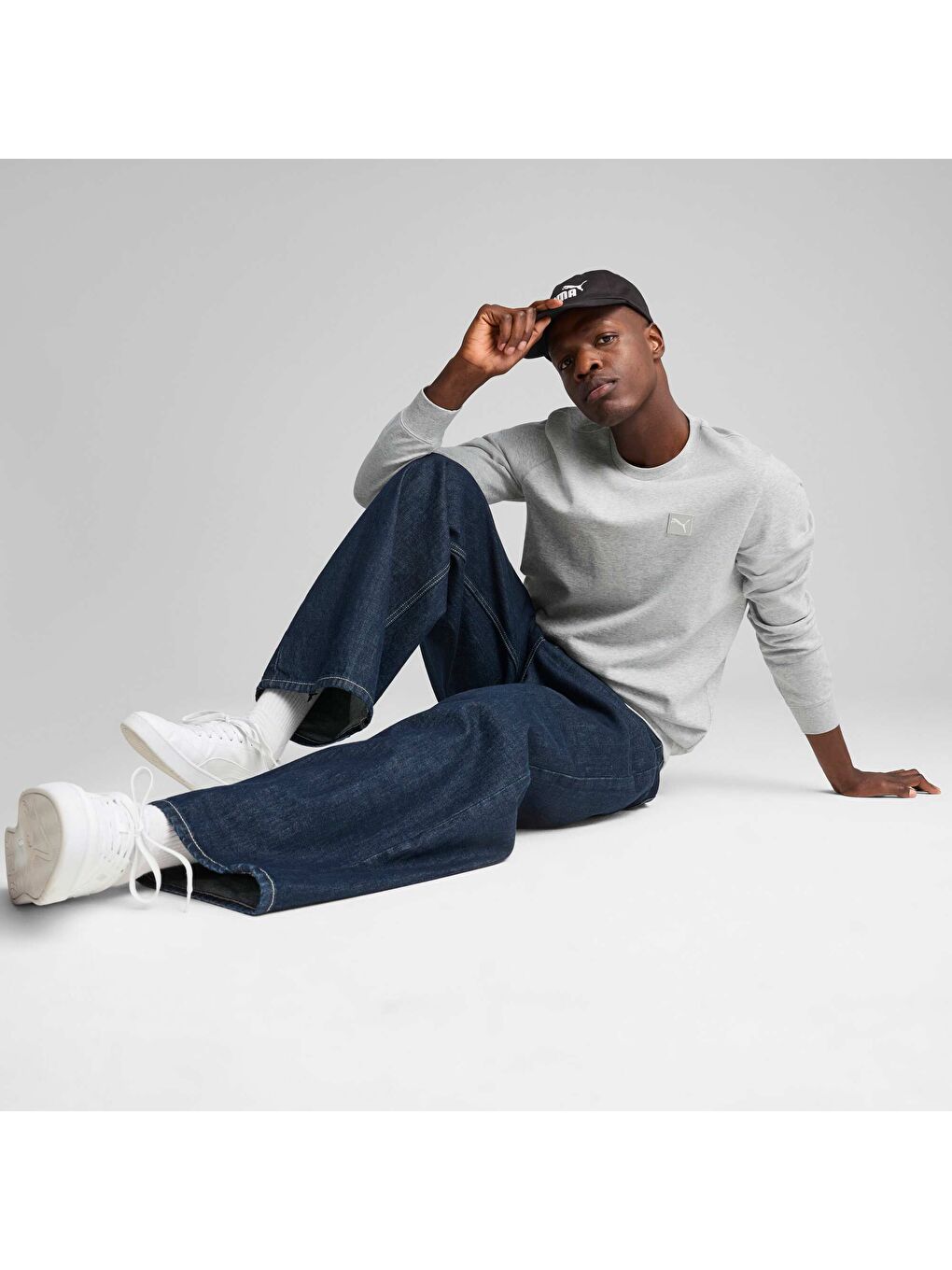 Gri ESSENTIALS ELEVATED Erkek SWEATSHIRT-1