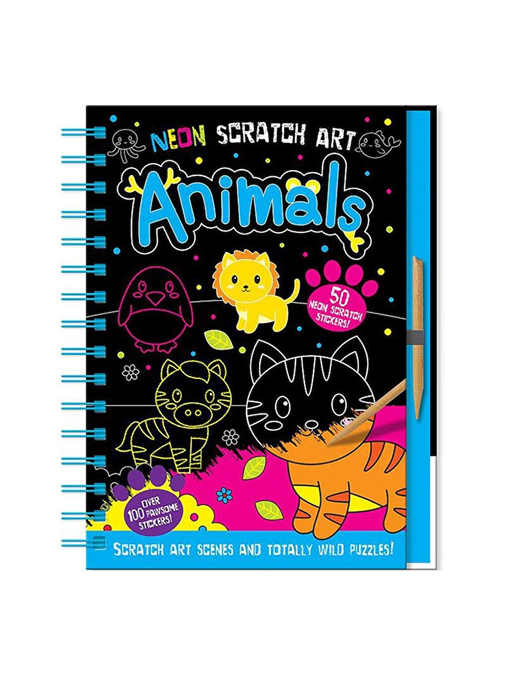 Neon Scratch Art - Animals
