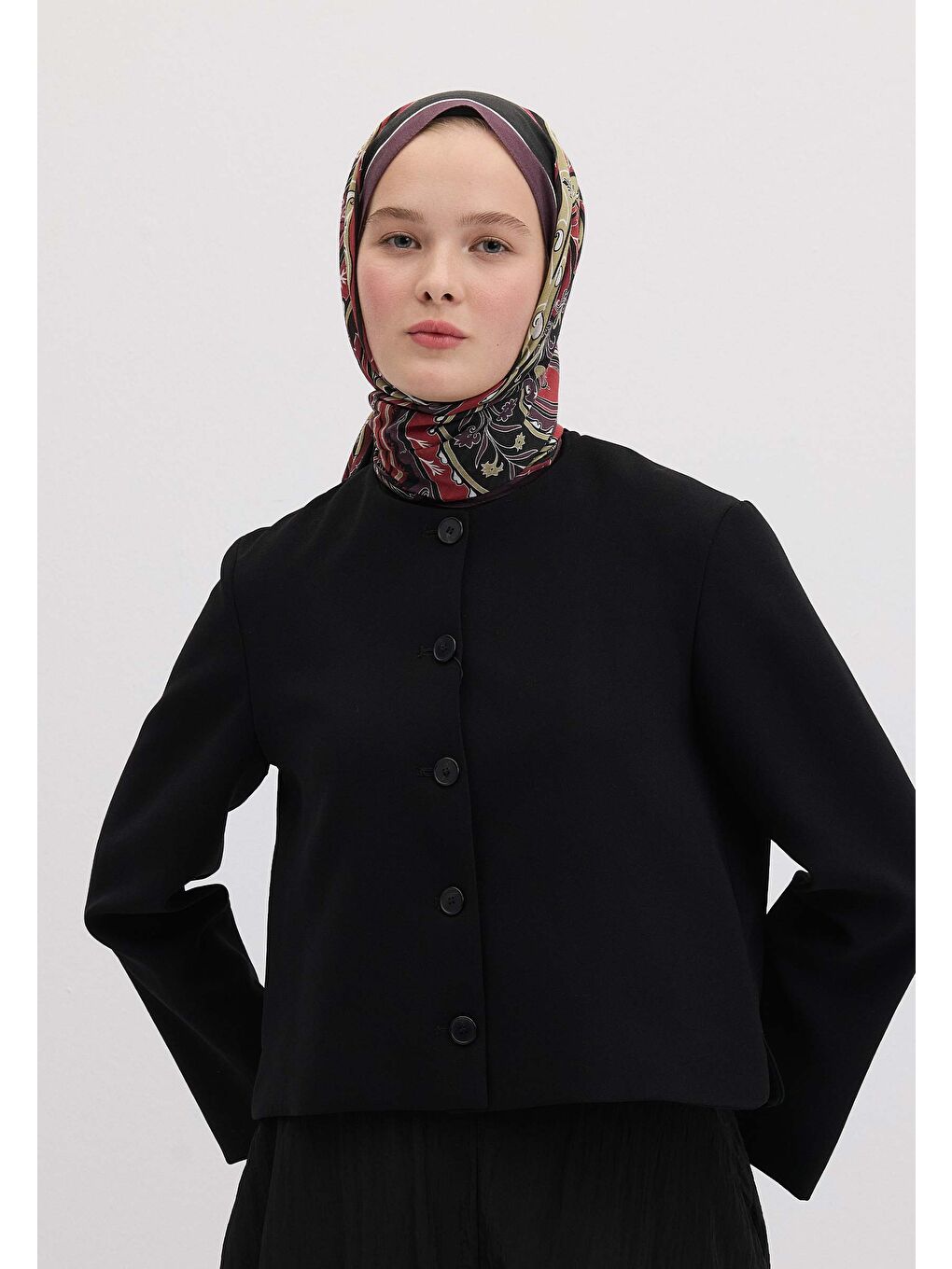 Vıntage Paısley Desen Şal Mürdüm-2