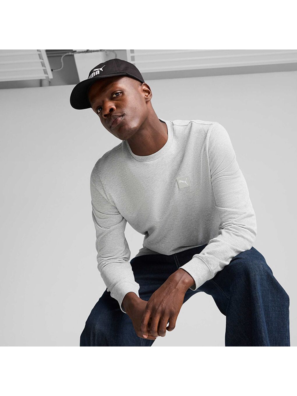 Gri ESSENTIALS ELEVATED Erkek SWEATSHIRT-4