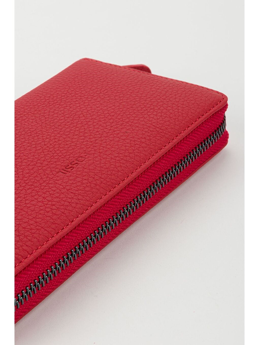 Kırmızı Kutulu Hakiki Deri Su Yeşili Fermuarlı Büyük Boy Kadın El Portföyü Kartlık Cüzdan-6