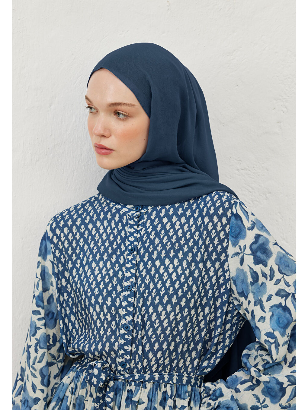 Rami Viskon Şal İndigo-1
