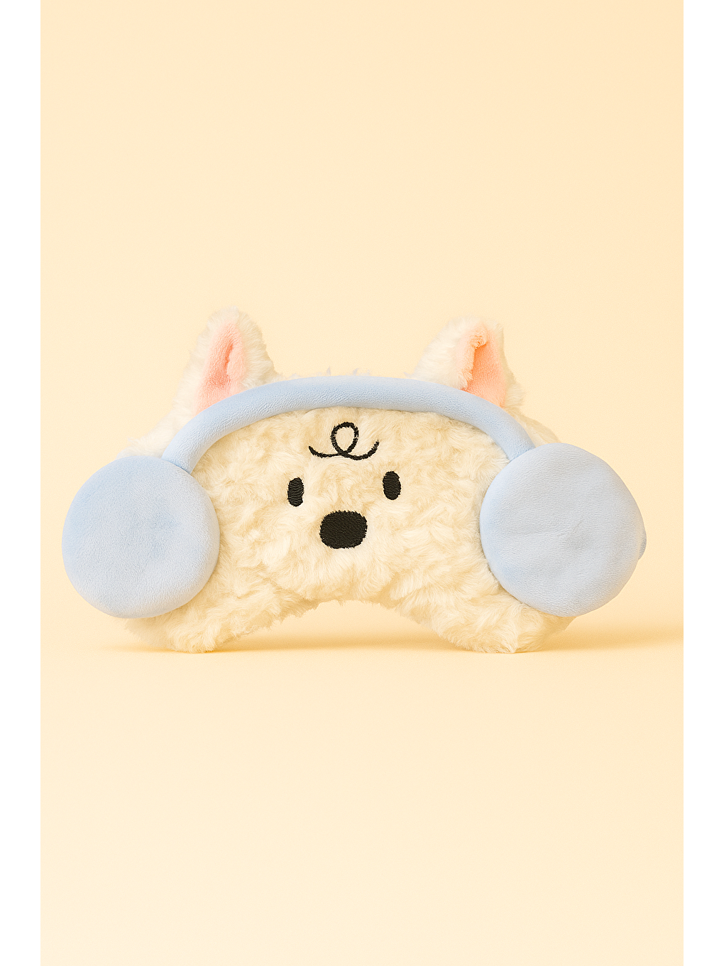 Beyaz Kulaklık Aksesuarlı Göz Uyku Bandı