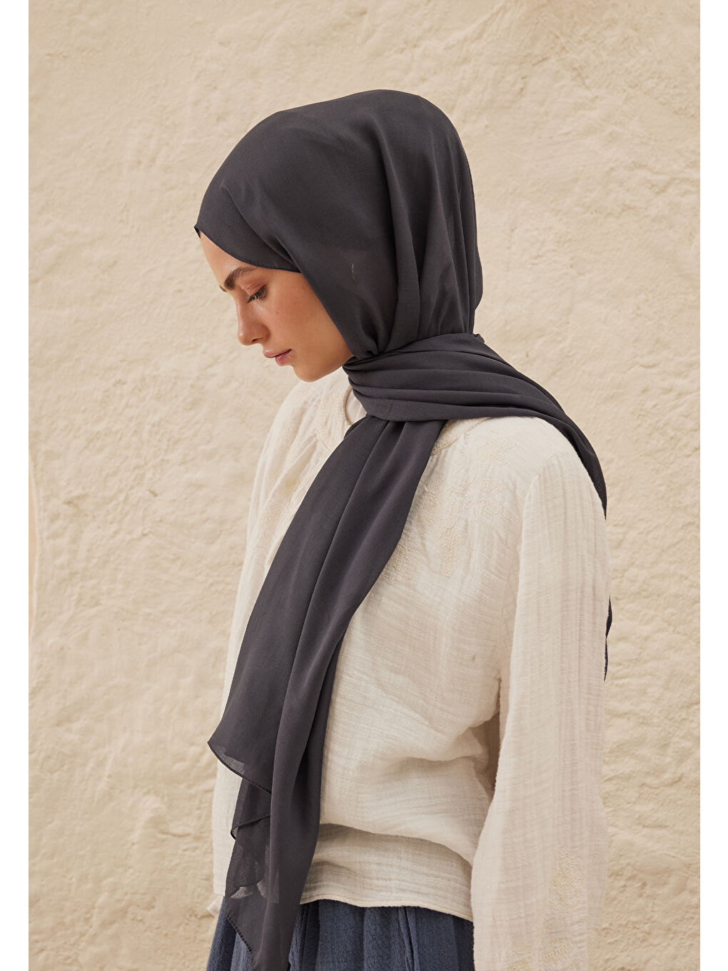 Rami Viskon Şal Mavi-Gri-3