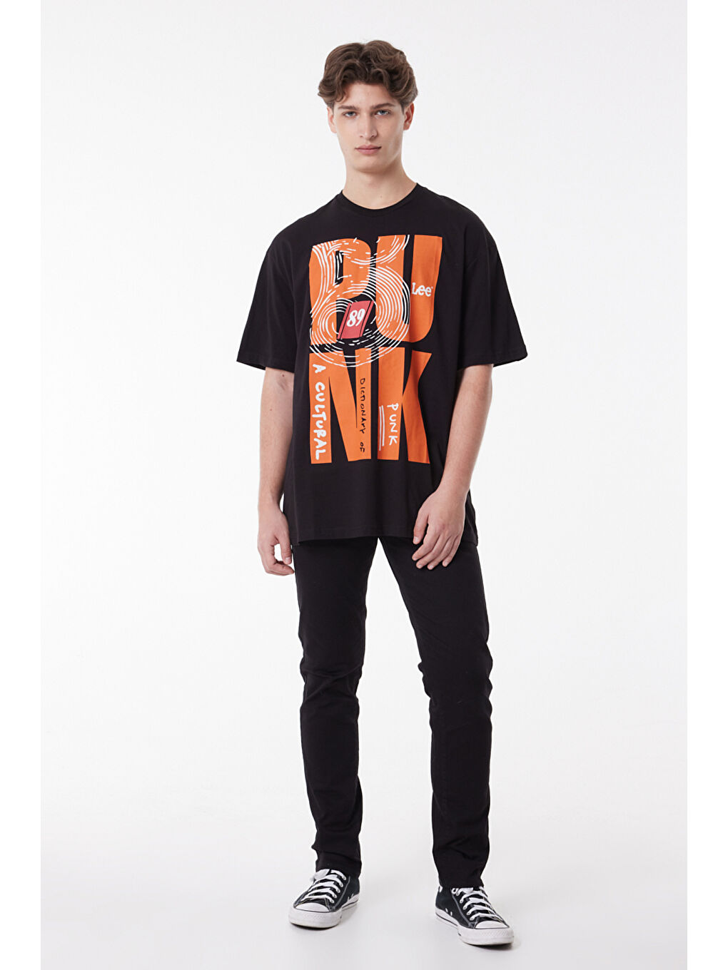 Siyah Regular Fit Rahat Kesim %100 Pamuk Bisiklet Yaka Kısa Kollu Tişört-1