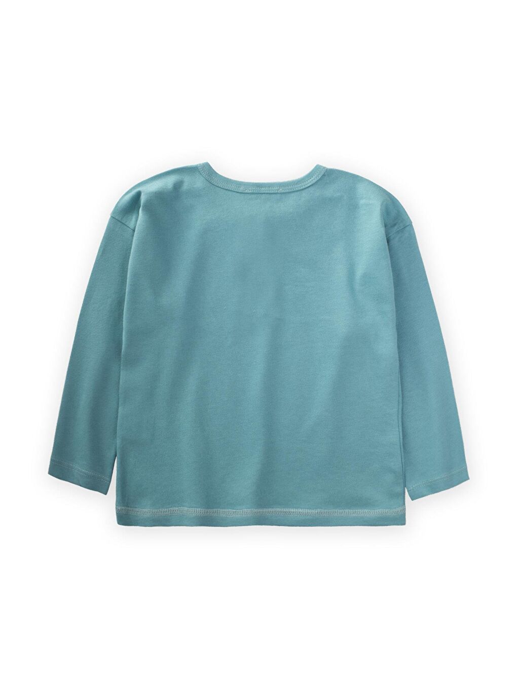 Yarım Patlı Mevsimlik T-Shırt 2-10 Yaş Turkuaz-1