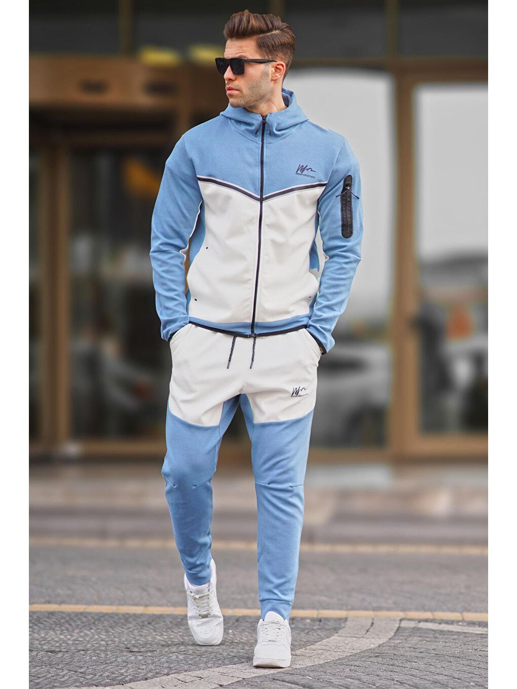 İndigo Fermuarlı Erkek Eşofman Takımı 5697-1