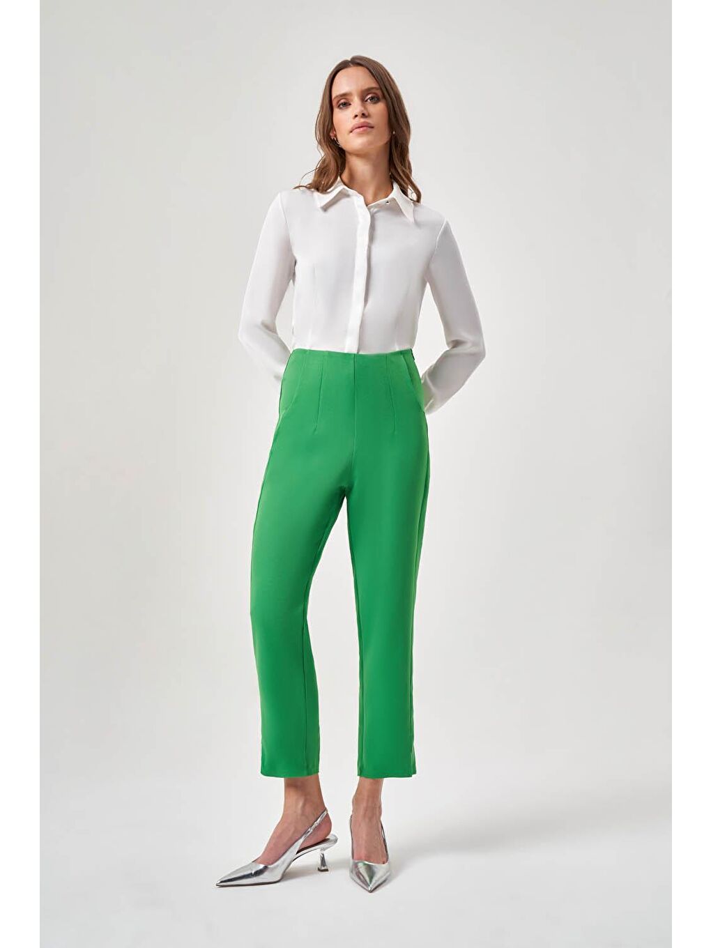 Pensli Basic Yeşil Pantolon-1