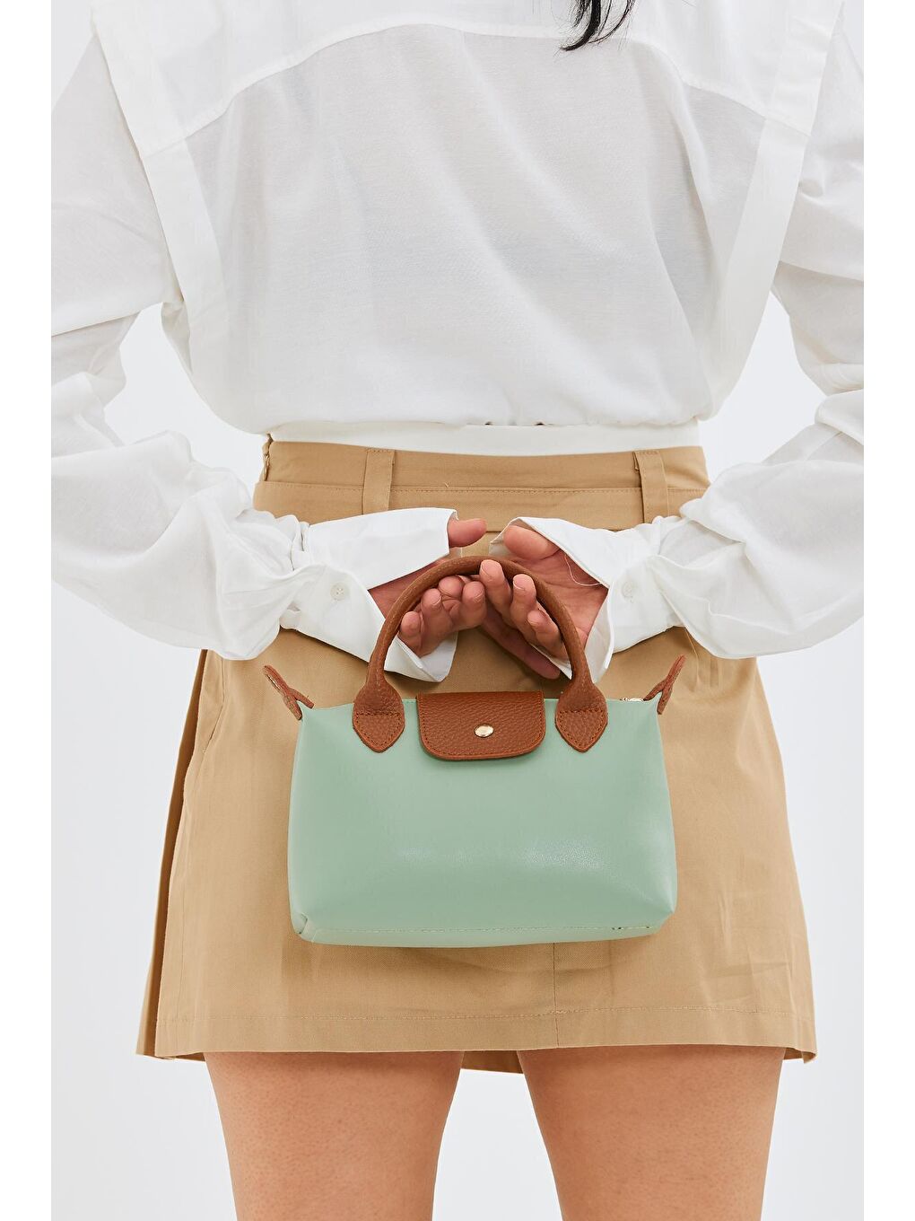 Mavi Uzun Askılı Sahra Kadın Çapraz Çanta Mint Yeşil-1