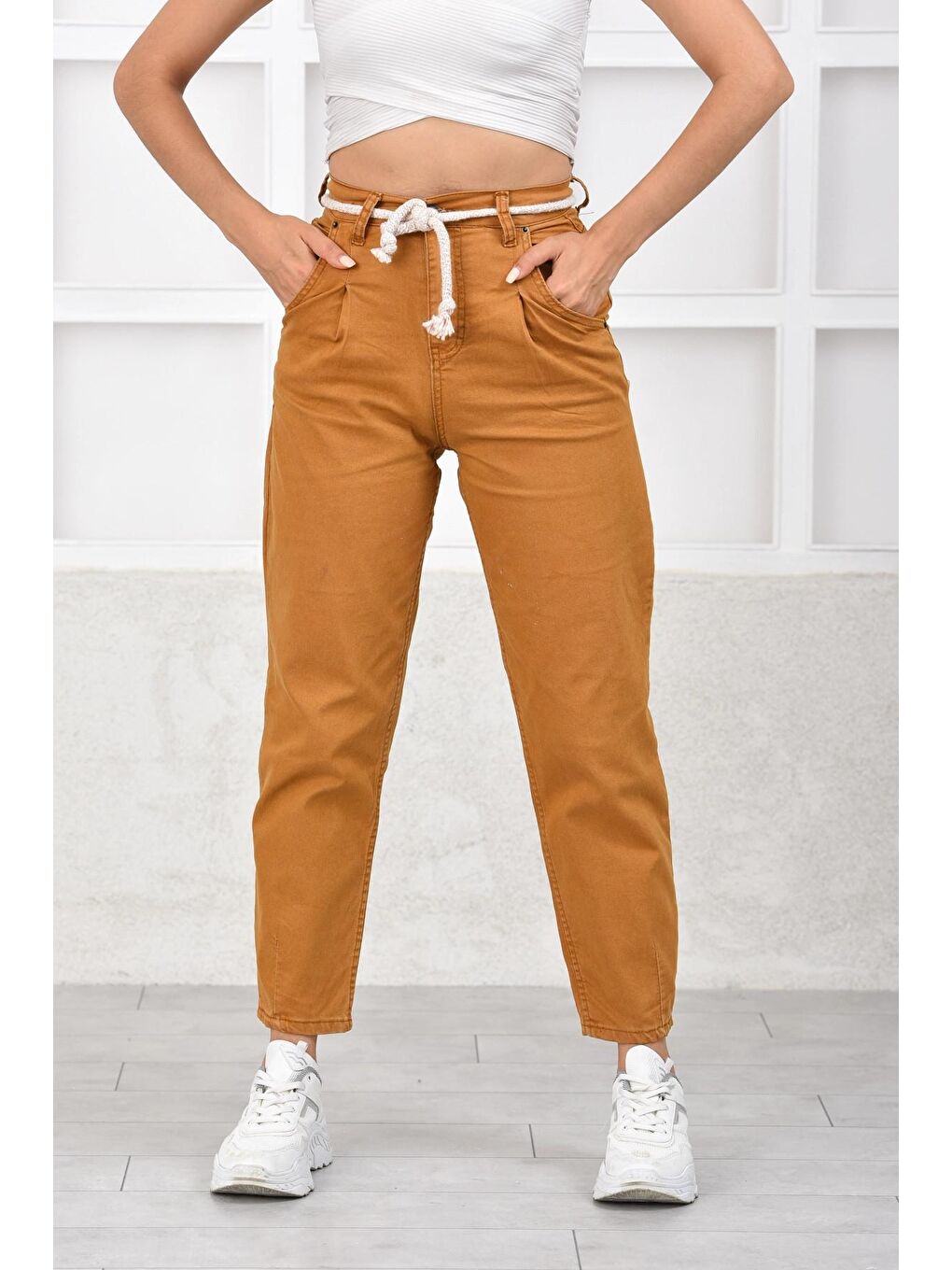 Sarı Balon Jean Pantolon-1