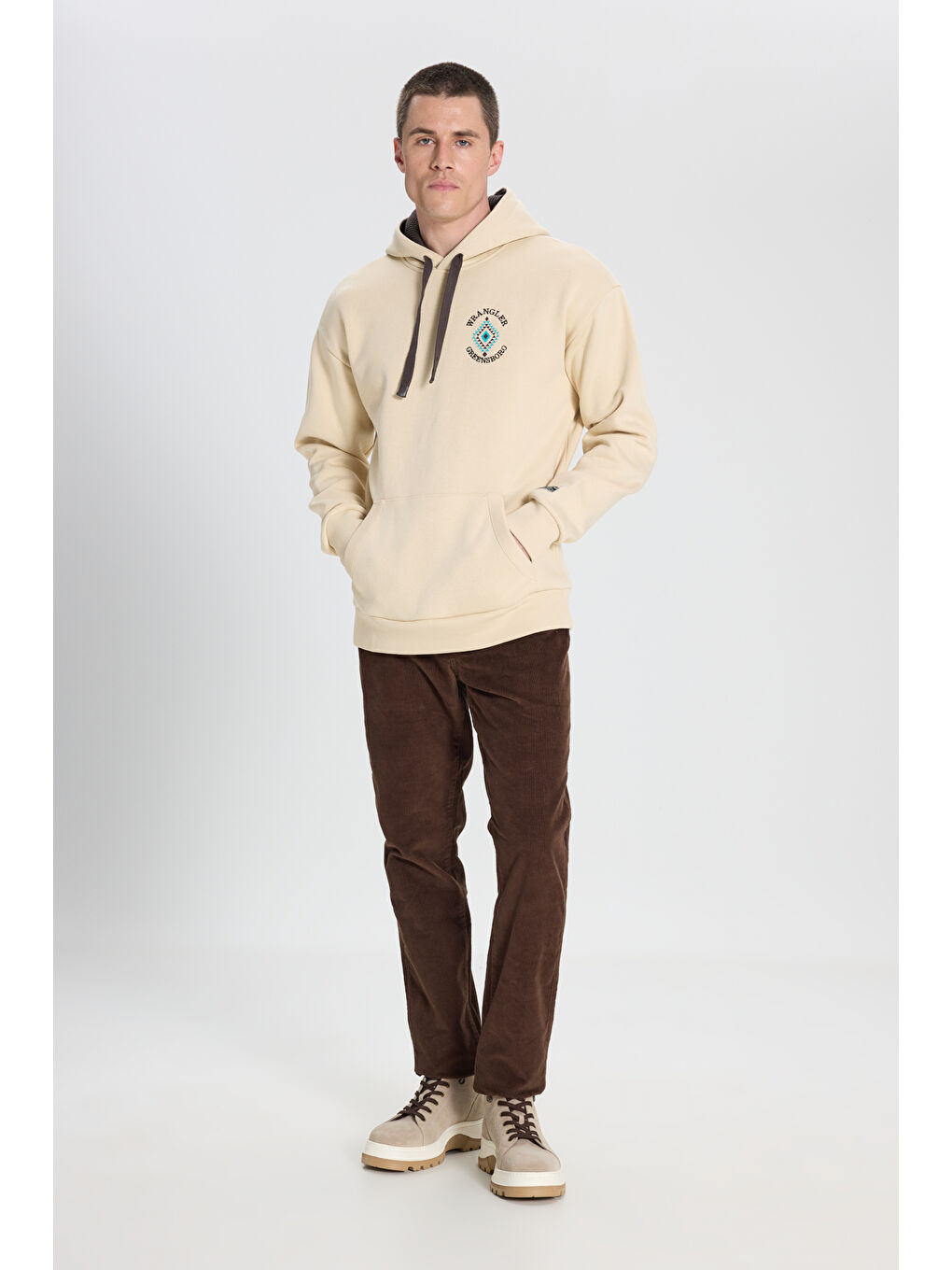 Kahverengi Texas Slim Fit Normal Bel Kadife Esnek Pantolon-1