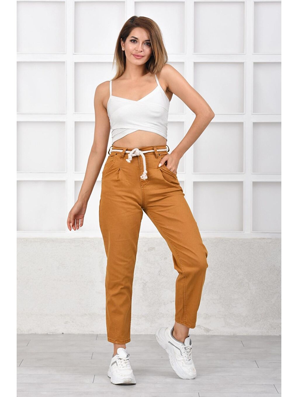 Sarı Balon Jean Pantolon-2