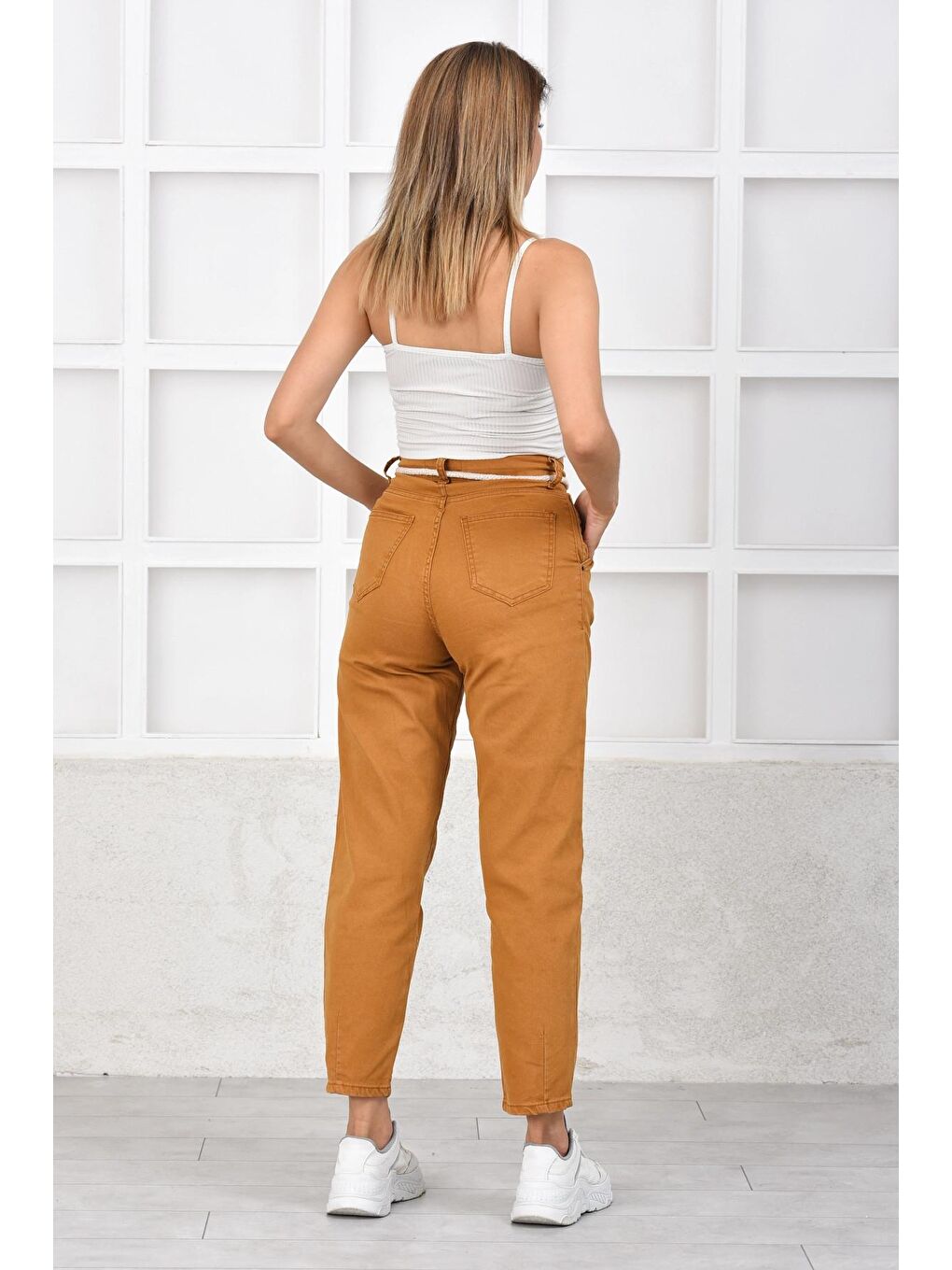 Sarı Balon Jean Pantolon-3