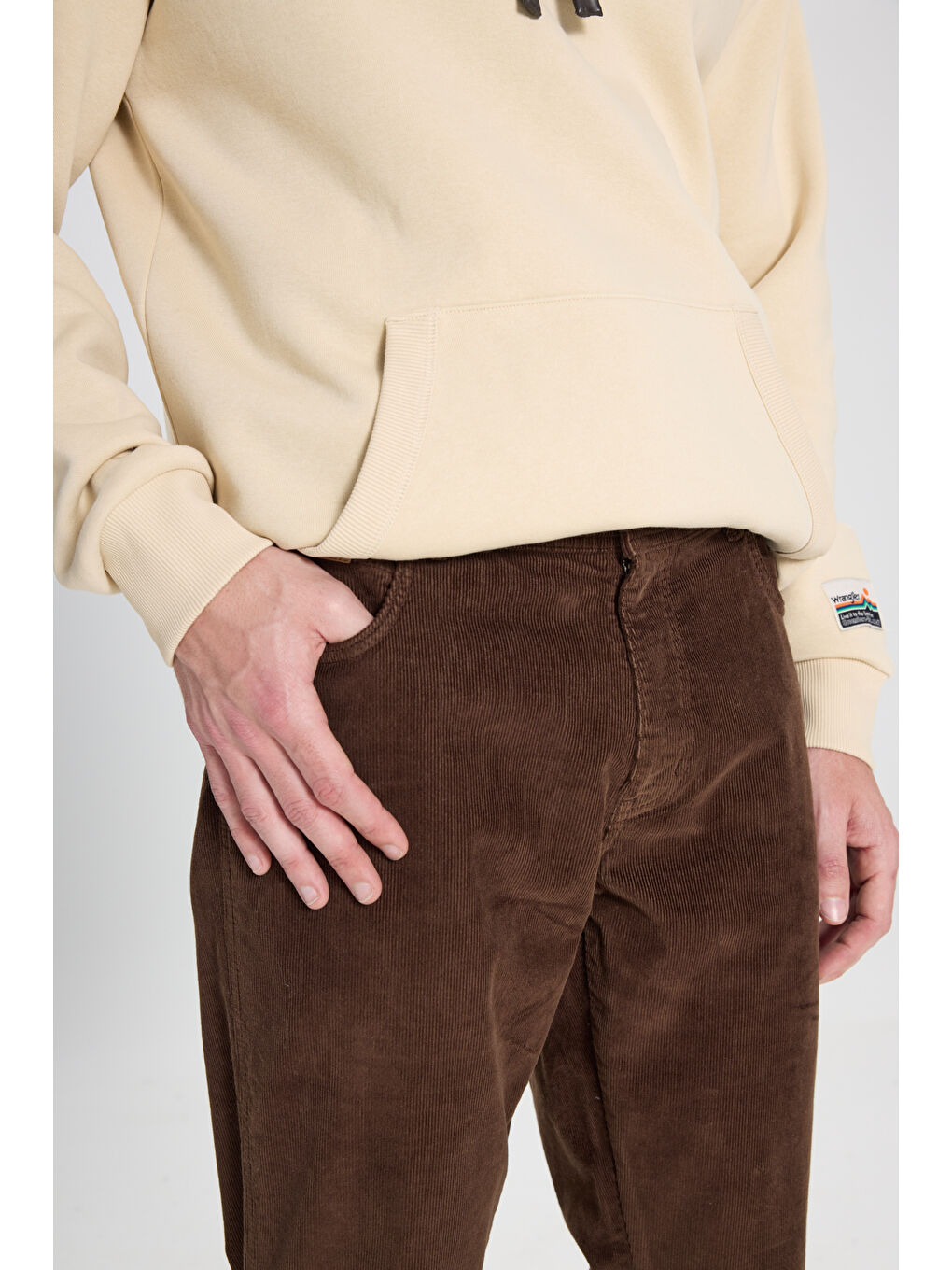 Kahverengi Texas Slim Fit Normal Bel Kadife Esnek Pantolon-3