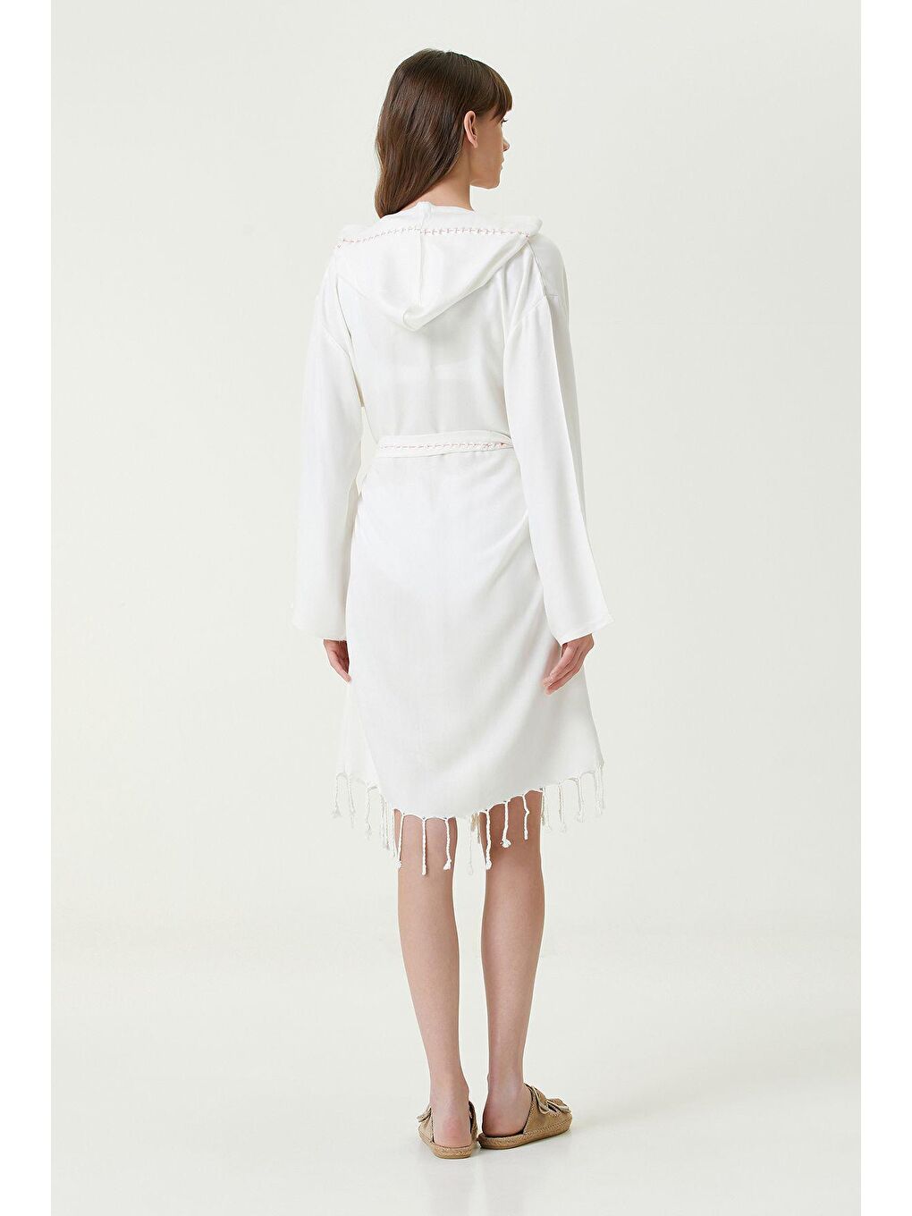 Serene Plaj Elbisesi - Mercan Örgü Ajur-8